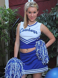 AdiPics presents: Cheerleader Kristi Kay drops pompoms and gets naked