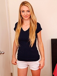 AdiPics presents: Perky breasted Molly Mae fingering tight pussy