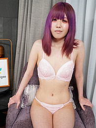 AdiPics presents: Asian girl Shiori Fujimori displays her petite tiny tits and unveils her complete nakedness in a solo